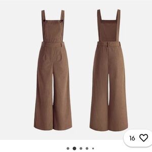 Cider Brown Corduroy Jumpsuit